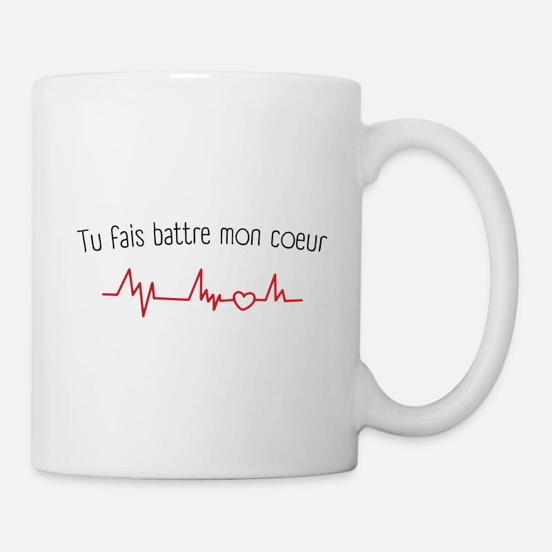 Tu fais battre mon coeur ❤️️ - Mug blanc - blanc