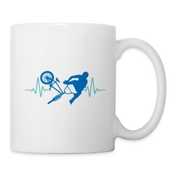 Heartbeat BMX Pulse ECG | Colors can be changed - Mug - white - Right