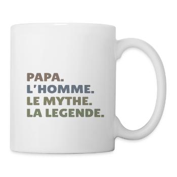 Le meilleur papa, c'est une légende, le plus fort - Mug blanc - blanc - Droite