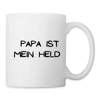 Papa ist mein Held - Tasse - Weiß - Rechts