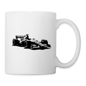 Voiture de course - Mug blanc - blanc - Droite
