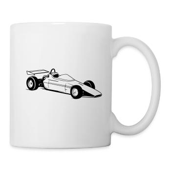 Voiture de course - Mug blanc - blanc - Droite
