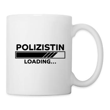 Polizistin Spruch Polizei Witz Polizistin Geschenk - Tasse - Weiß - Rechts