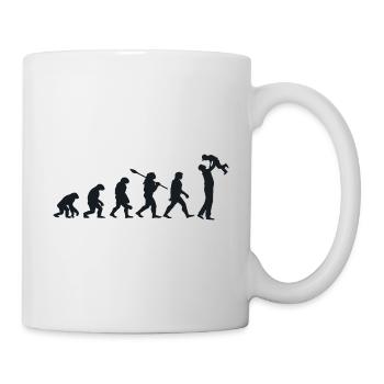 Darwin Evolution für Väter 👨 👧 👦 - Tasse - Weiß - Rechts