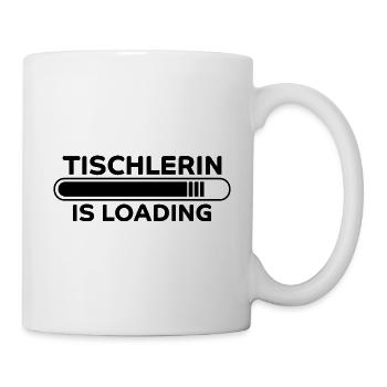Tischlerin Spruch Schreinerin Tischlerin Geschenk - Tasse - Weiß - Rechts