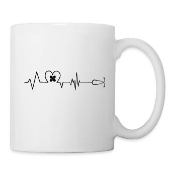 Nurse Heartbeat Stethoscope Gift - Mug - white - Right