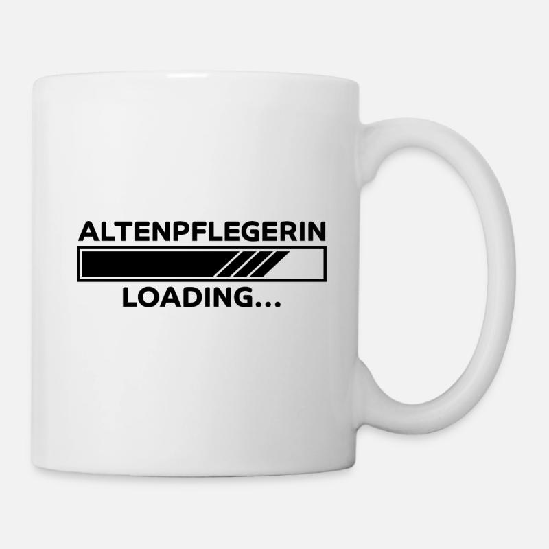 Altenpflegerin Spruch Witz Altenpflegerin Geschenk - Tasse - Weiß