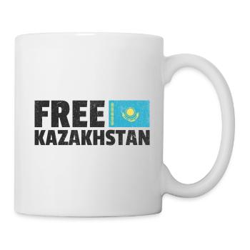 Kazakhstan libre : Soutenez la liberté - Mug blanc - blanc - Droite