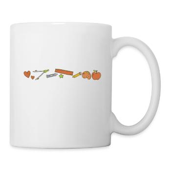 Des enseignants bizarres construisent un personnage à l’école groovy - Mug blanc - blanc - Droite