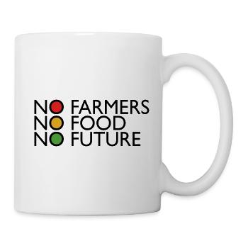 Farmers Protest No Farmers No Food No Future Traffic Light - Mug - white - Right