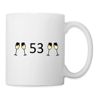 53.Geburtstag 53 Jahre Jubiläum 53 Zahl 53 - Tasse - Weiß - Rechts