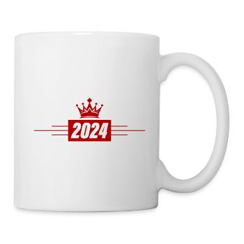 2024 année Couronne - Mug blanc - blanc - Droite