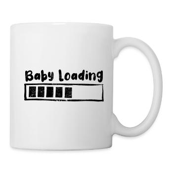Baby loading - Schwangerschaft - Geschenk - Tasse - Weiß - Rechts