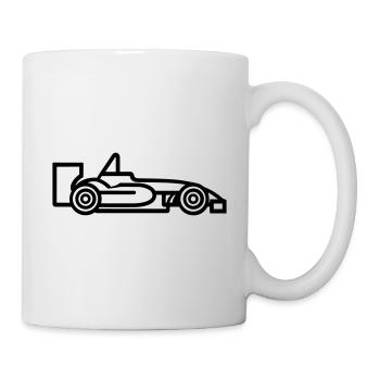 F1-Rennwagen - Tasse - Weiß - Rechts