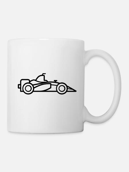 Rennwagen - Tasse - Weiß