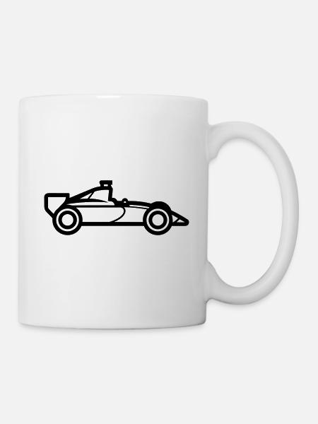 F1-Rennwagen - Tasse - Weiß