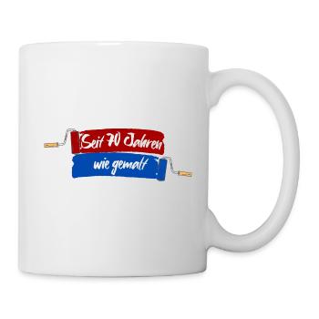 For 70 years as if painted - 70th birthday anniversary - Mug - white - Right
