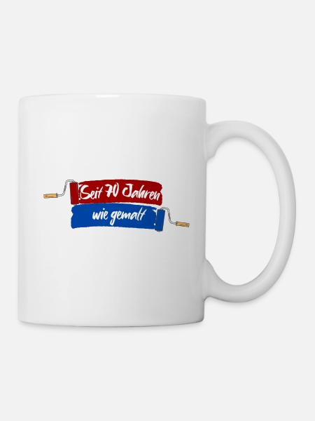 Pour 70 ans comme peint - 70e anniversaire - Mug blanc - blanc