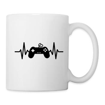Gaming heartbeat - Mug - white - Right