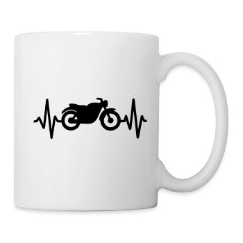 Vintage Motorcycle Heartbeat - Mug - white - Right
