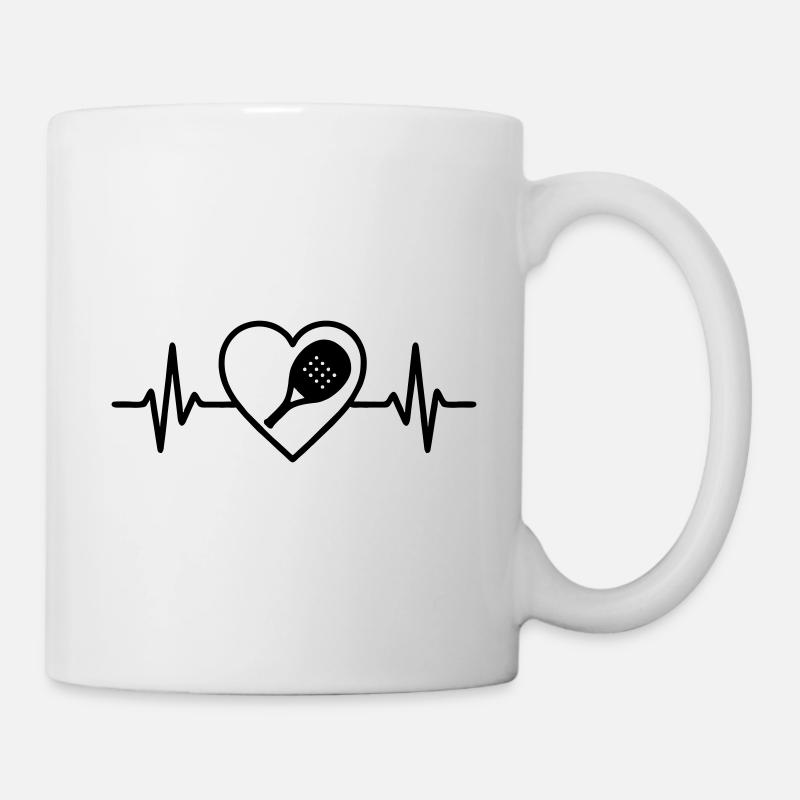 Padel-Herz - Tasse - Weiß