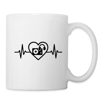 Herz DJ Turntable Casque - Mug blanc - blanc - Droite
