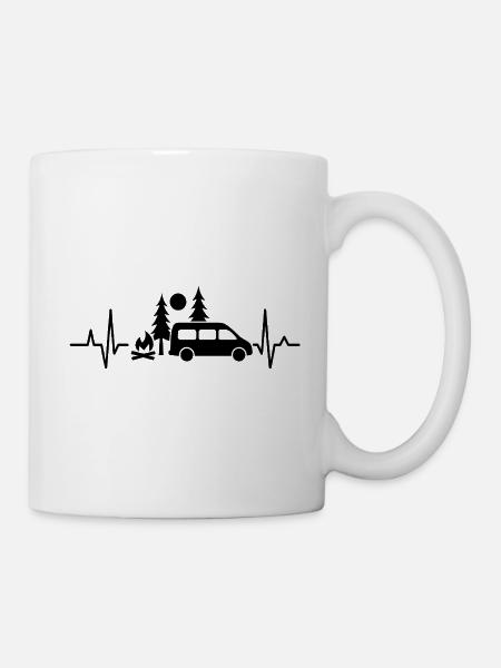 Heartbeat Vanlife Silhouette - Mug - white