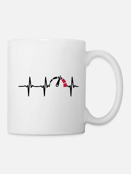 Heart Beat Speed Bike - Mug - white
