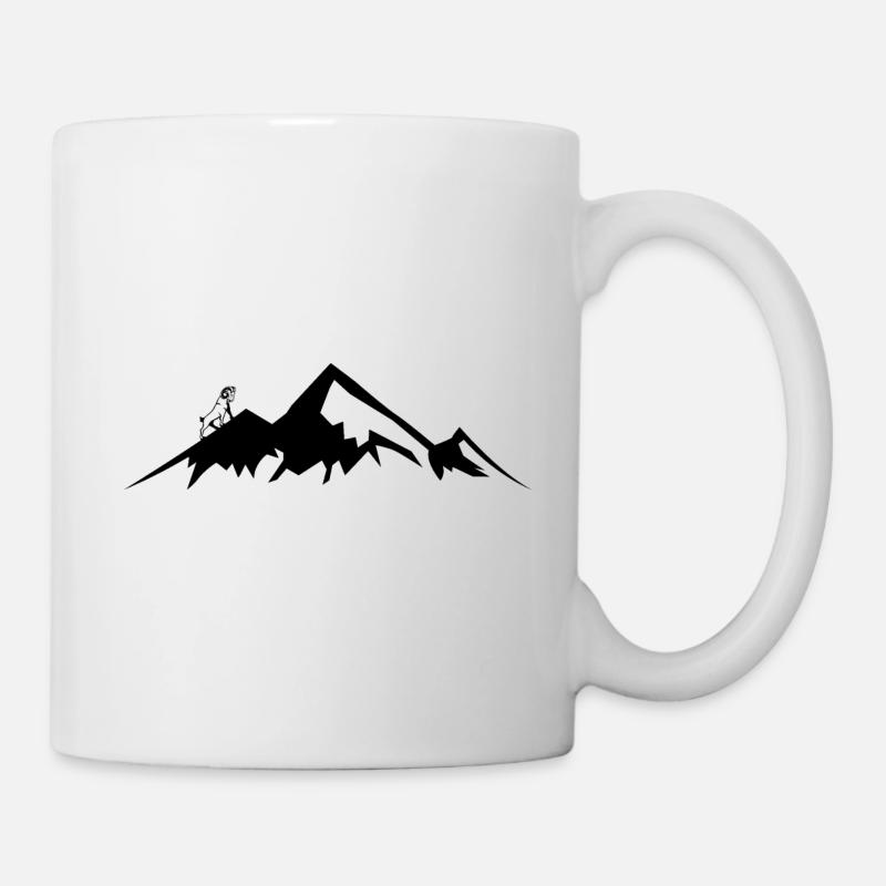 Mountain goat goat mountain - Mug - white