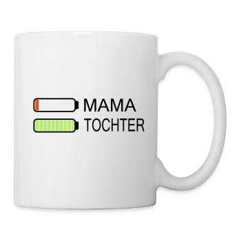 Batterie maman fille vide - Mug blanc - blanc - Droite