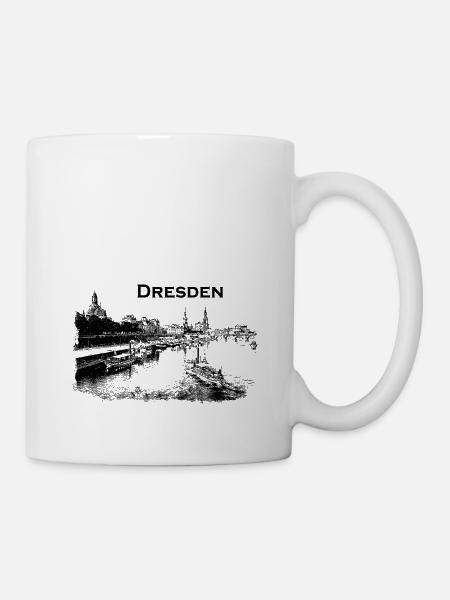Dresden Panorama - Tasse - Weiß