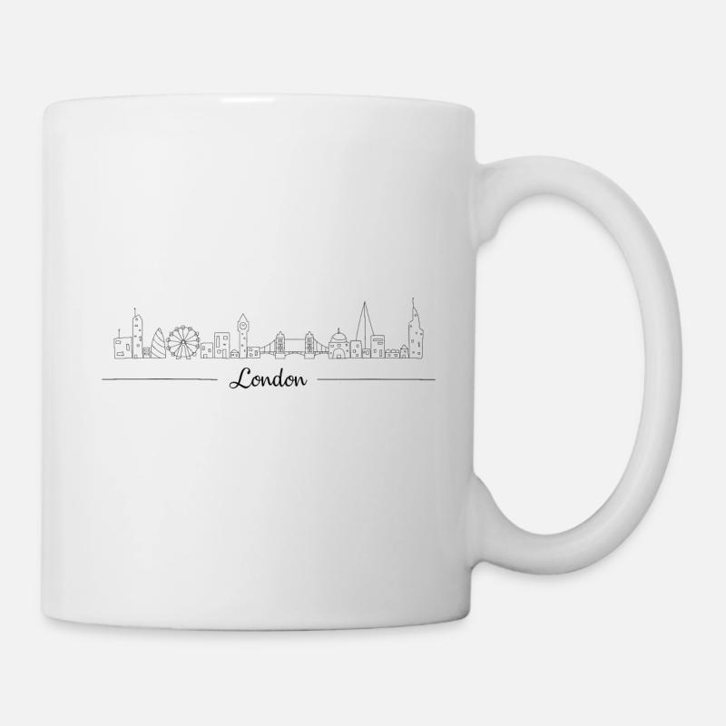 Londres Angleterre capitale Skyline cadeau idée UK - Mug blanc - blanc