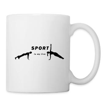 Sport is my live - Tasse - Weiß - Rechts
