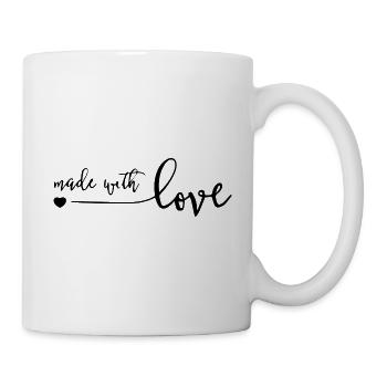made with love Schriftaufzug - Tasse - Weiß - Rechts