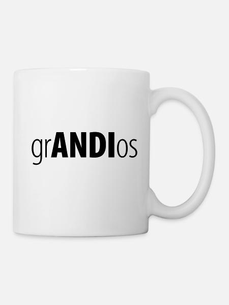 grANDIos – Andi Andreas Namensshirt - Tasse - Weiß