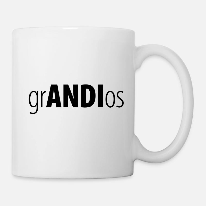 grANDIos – Andi Andreas Namensshirt - Tasse - Weiß