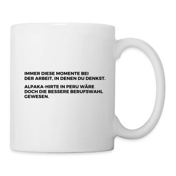 Momente bei der Arbeit Alpaka Hirte in Peru - Tasse - Weiß - Rechts