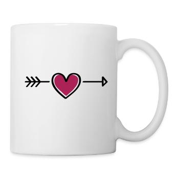 heart arrow - Mug - white - Right