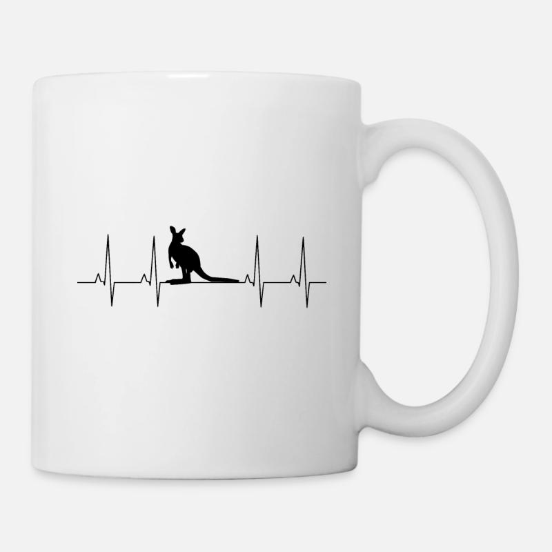 Känguru Kängurus Mädchen Frau Australien Geschenk - Tasse - Weiß