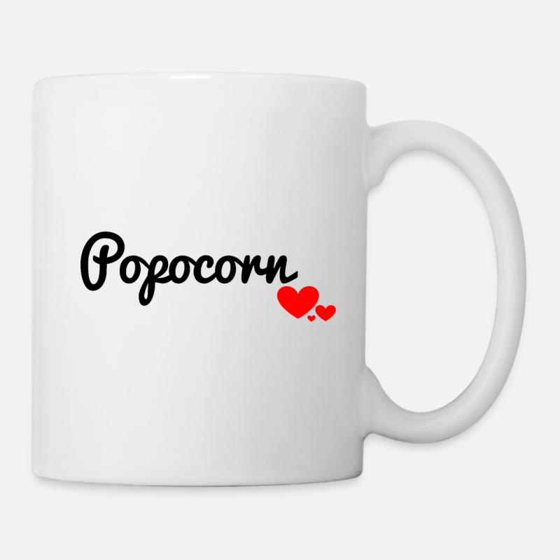 Popcorn - Tasse - Weiß
