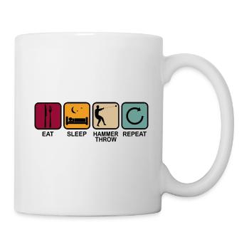 Hammer Throw Hammer Throw Eat Sleep Saying Retro - Mug - white - Right