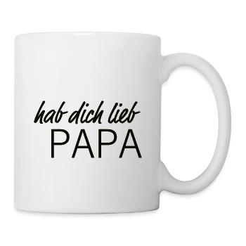 Hab dich lieb PAPA - Tasse - Weiß - Rechts