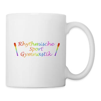 Rhythmische Sportgymnastik Keulen RSG Regenbogen - Tasse - Weiß - Rechts
