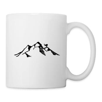 Berg mit Steinbock - Tasse - Weiß - Rechts