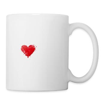 Heartbeat paw dog paw mistress master - Tasse - Weiß - Rechts