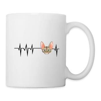 Chat Heartbeat I Devon Rex Chat - Mug blanc - blanc - Droite