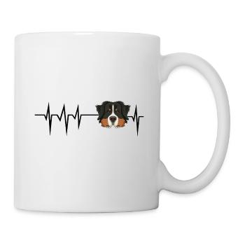 Dog Heartbeat I Funny Bernese Mountain Dog - Tasse - Weiß - Rechts