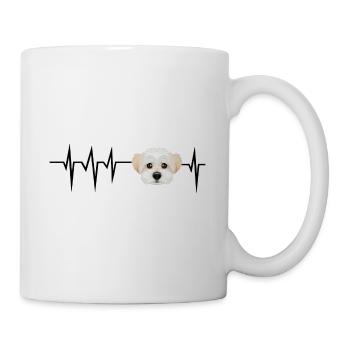 Dog Heartbeat I Funny Maltese - Tasse - Weiß - Rechts