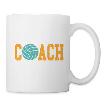 Vintage Volleyball Coach Designs T-Shirt Present - Mug - white - Right