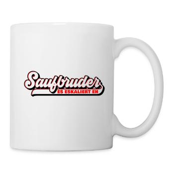 Farben änderbar | Saufbruder Saufen Bro - Tasse - Weiß - Rechts